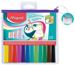 Maped Marker`Peps Táblamarker készlet, 1, 5 mm, kimosható, fehértáblához, 12 szín (IMA741817)