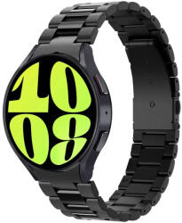Samsung Galaxy Watch 6 (44mm) SM-R940 / R945, fém pótszíj, Spigen Modern Fit, fekete