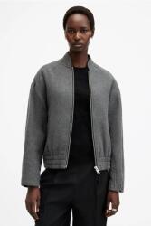 AllSaints bomber dzseki gyapjú keverékből HACKNEY szürke, átmeneti, W012OB - szürke L