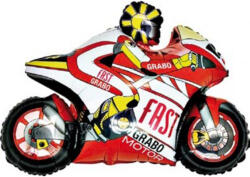 Flexmetal Fólia lufi, mini forma, motor, piros, kb. 30-35cm