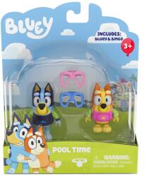 Moose Bluey: Set de figurine pentru petrecere la piscină cu Bluey și Chilli (BLU13039) Figurina