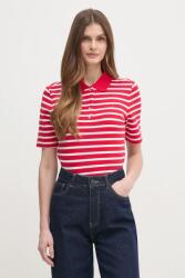 Tommy Hilfiger poló női, sötétkék, WW0WW43224 - piros M