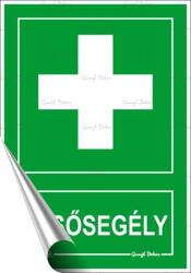  Információs matrica, 11, 6x16, 6 cm, Elsősegély (650 - 8) - molnarpapir