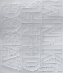  Öntapadós matrica, 5 cm-es, betűlap, ABC első fele, fehér (500 - 50F) - molnarpapir