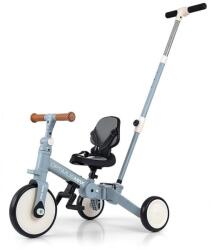 Milly Mally Gyerek háromkerekű bicikli 5az1-ben Milly Mally Optimus Max tolókarral denim - babyboxstore