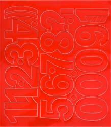  Öntapadós matrica, 5 cm-es, számlap, piros (500 - 51P) - molnarpapir