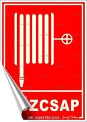  Információs matrica, 12, 5x17, 5 cm, fluoreszkáló, utánvilágítós, Tűzcsap (310 - 61) - molnarpapir