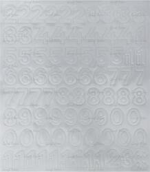  Öntapadós matrica, 2 cm-es, számlap, fehér (500 - 21F)