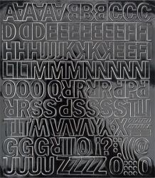  Öntapadós matrica, 2 cm-es, betűlap, fekete (500 - 20FEK) - molnarpapir