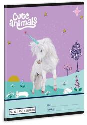 Ars Una Füzet vonalas ARS UNA A/5 32 lapos 16-32 2. osztályos Cute Animals-Unicorn (53594488) - fotoland