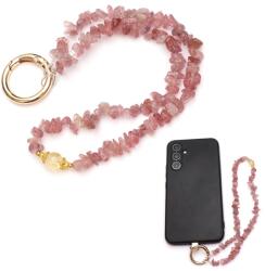  Breloc Telefon Cuart Capsuni 44 cm - Iubire Bucurie si Protectie Emotionala - cu Agatator Metalic