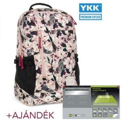 Ars Una Flowery Pink virágos Autonomy AU-17 diák hátizsák - 23 literes +AJÁNDÉK borító (56583755)