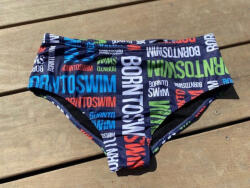B2S Férfi úszónadrág BornToSwim Logo Brief Navy S