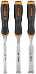 Truper JFT-3 Üthető fa véső készlet Comfort Grip markolattal, 12, 7/ 19 / 25, 4 mm (17759) (T17759)