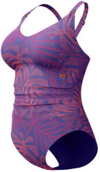 Speedo Shaping Printed V Neck 1 Piece Violet/Blue M - UK34