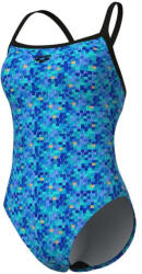 arena pooltiles swimsuit challenge back black/blue multi xl - uk38