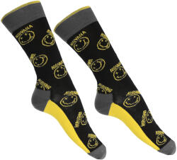 ROCK OFF șosete Nirvana - Yellow Happy Face Pattern - ROCK OFF - NIRVSCK11MB