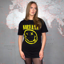 ROCK OFF Rochie de damă Nirvana - Yellow Happy Face - ROCK OFF - NIRVDRS04LB