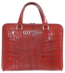  Piros bőr női irattáska (22-06 RED)