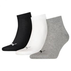 PUMA unisex zokni - 3pár/csomag - szürke-fehér-fekete (PUM-90697821-35-38)