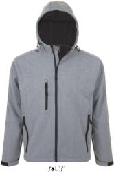 SOL'S Replay Men - kapucnis softshell dzseki (so46602gm-3xl)