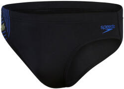 Speedo 7cm tech panel brief black/chroma blue/spritz xxs - uk28