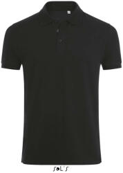 SOL'S Phoenix Men - gyapjú-elasztán galléros póló (so01708bl-s)