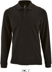 SOL'S Perfect LSL Men - hosszú ujjú piké galléros póló (so02087bl-m)