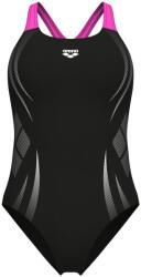 arena poseidonia swim pro back black/shocking pink m - uk34 Costum de baie dama