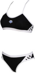arena icons bikini cross back solid black/white s - uk32 Costum de baie dama