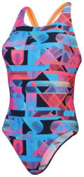 Speedo allover digital powerback one piece siren red/picton blue xl - Costum de baie dama