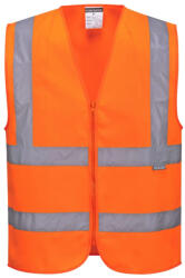 Portwest Hi-Vis zippzáras mellény (C375ORRXXXL) - munkavedelemplusz