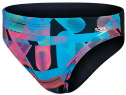 Speedo allover digital 7cm brief true navy/siren red s - uk32