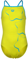 arena star graphic swimsuit lightdrop back girls lime 116cm