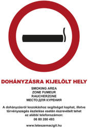 AFV Dohányzásra kijelölt hely (TUT018005ONV02100300)