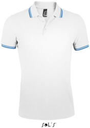 SOL'S Pasadena Men - galléros póló (so00577wh-nv-s)