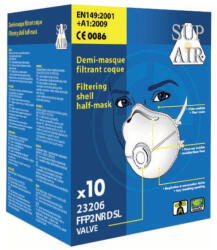 Euro Protection 23206 Supair ffp2sl nr d csésze formájú szelepes pormaszk (23206)