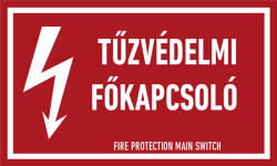 AFV Tűzvédelmi főkapcsoló matrica / tábla (ERV018001ONV01000060)