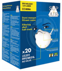 Euro Protection Supair ffp2sl nr d csésze formájú pormaszk 23201 (23201)