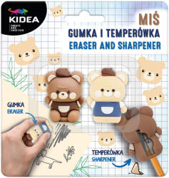 DERFORM Macis radír és hegyező, Kidea (DFM-MIGUTKA)