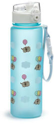 PUSHEEN cicás kulacs, 600ml, Pusheen macska lufikkal, kék (PCT-BOT347) - mesescuccok