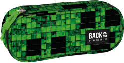 DERFORM Minecraft mintás tolltartó, beledobálós, ovális, BackUp, 2025, A64, zöld-fekete (DFM-PB7A64)
