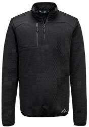 Portwest KX376 - KX3 texturált 1/4 cipzáras melegítőfelső (KX376BKRXL)