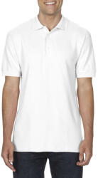 Gildan Premium cotton® felnőtt dupla piké póló (gi85800wh-m)