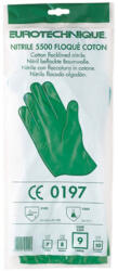 Euro Protection Mártott zöld nitril kesztyű 7-es méret 5527-31 (5529)