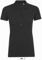 SOL'S Phoenix Women - gyapjú-elasztán galléros póló (so01709bl-s)