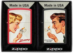 Zippo öngyújtó ajándék gravírozással, 2 db - 46295 Zippo Couple Set Girl/Guy (46295)
