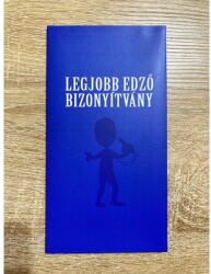  Bizonyítvány - Legjobb edző - Ajándék ötlet edzőnek (BIZ040 08.06.)