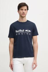 Red Bull Racing x Pepe Jeans pamut póló LOGO TEE sötétkék, férfi, nyomott mintás, RM500016 - sötétkék M