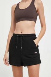 Fila rövidnadrág női, fekete, sima, magas derekú - fekete XS